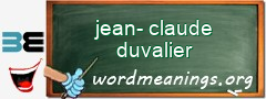 WordMeaning blackboard for jean-claude duvalier